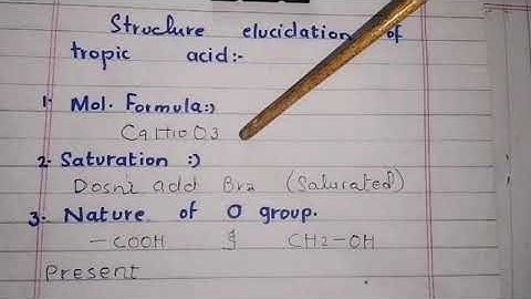 structure elucidation of tropic part | 2