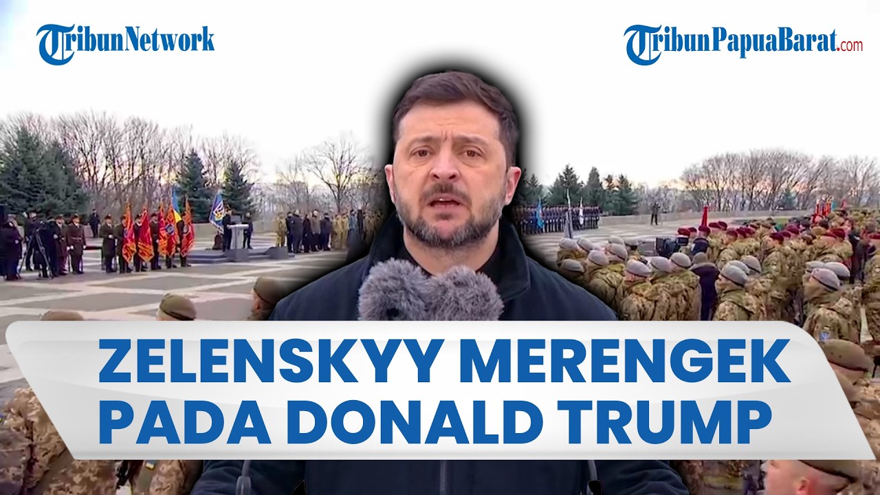 ZELENSKYY MERENGEK PADA AS Peringati 4 Tahun Serangan Rusia: Jangan Tinggalkan Kami