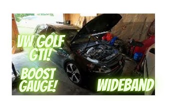 AEM boost gauge and wideband on the VW GTI #vw  #golf