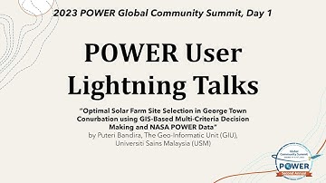2023 POWER GloCo, Day 1: User Lightning Talks, Puteri Bandira