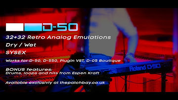 Roland D-50 / 32 Original Retro Synth Patches for Synth-pop/Synthwave/Italo Disco