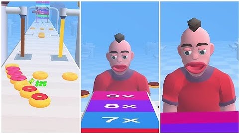 Donut Stack Run Race 3D New Level Mobiles Gameplay Walkthrough