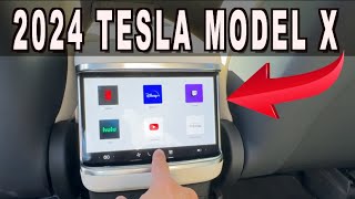 2024 Tesla Model X Rear Entertainment Console on Everyman Driver Tesla Model X Rear Screen