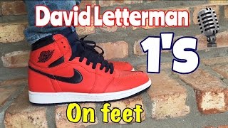 Air Jordan 1 Retro High OG "David Letterman" "On Air" on feet