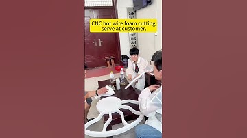 Rongchi cnc hot wire foam cutting machine at customer#cnccutting #foamcutter#hotwirecutter #EPScut