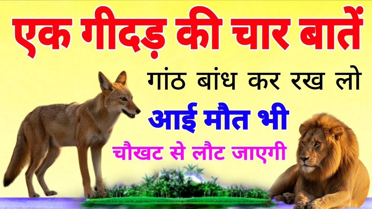 एक गीदड़ की चार बातें गांठ बांध कर रख लो आई मौत भी चौखट से लौट जाएगी! || Four good things of jackal.