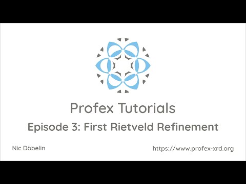 Profex XRD: First Rietveld Refinement with Profex