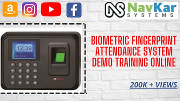 Biometric Fingerprint Attendance System Demo Training Online in Delhi Mumbai Bangalore Chennai India