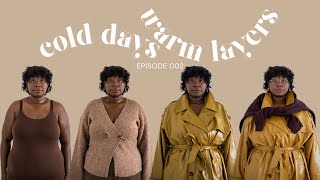 Cold Days Warm Layers Ep 002 An Olive Vinyl Coat An Unexpected Pop Of Colour