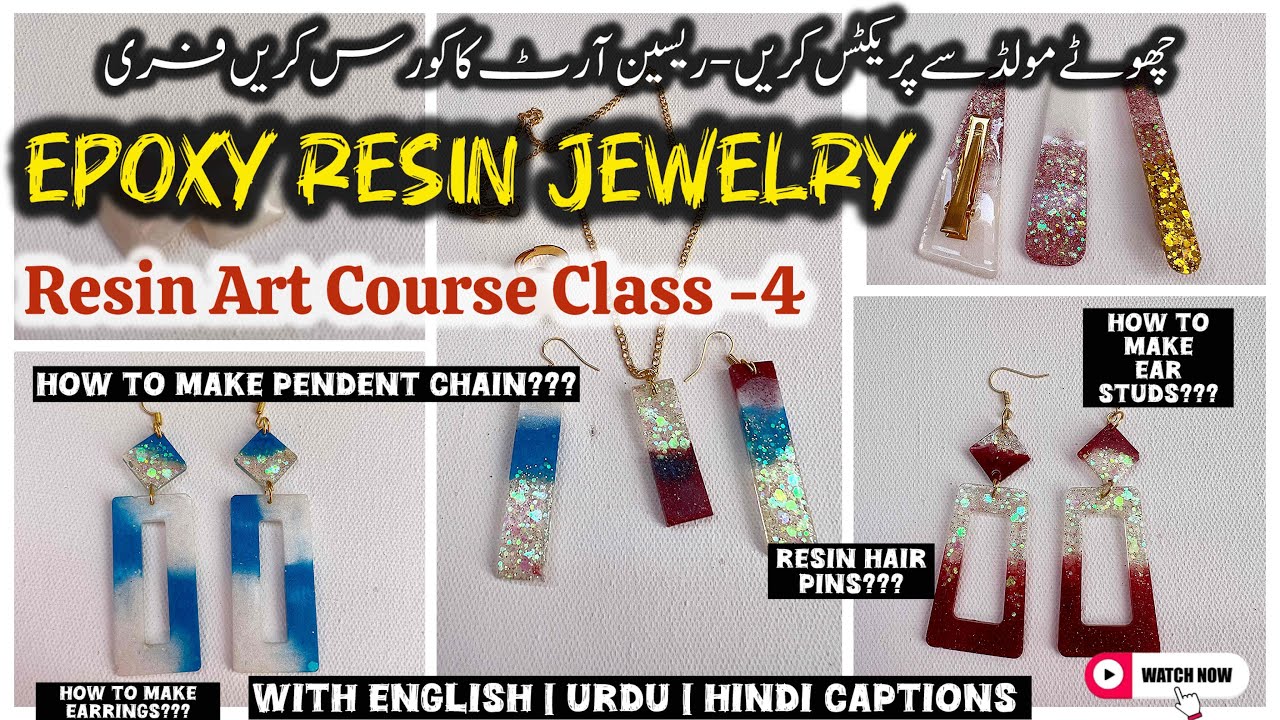 Free Resin Art Course Class 4 | Epoxy Resin Jewelry Making Course 