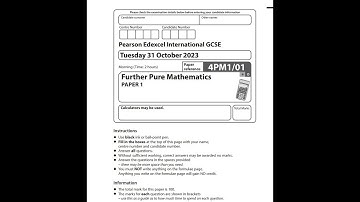 Edexcel International GCSE FPM Oct 23 Paper 1 Full Solution 4PM1/01