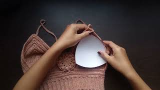 How To Add Bra Pads | Attach Padding To Crochet Tops
