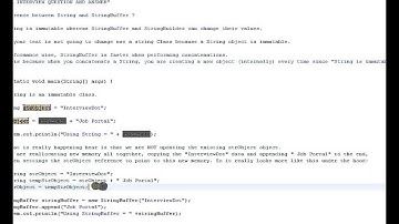 Difference Between String and StringBuffer Java Interview Question And Answer