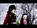 [鬼滅MMD] 雪の降る雑木林で『ELECT』富岡義勇 胡蝶しのぶ 竈門炭治郎‎ 竈門禰豆子 4k【"ELECT" Demon Slayer: Kimetsu no Yaiba】