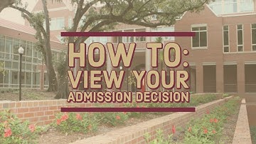How to View Your Admission Decision