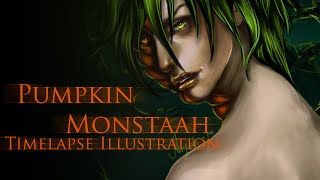 PumpkinMonstaah - TimeLapse Illustration