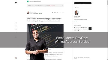 Web3 Meets DevOps:  Writing Address Service