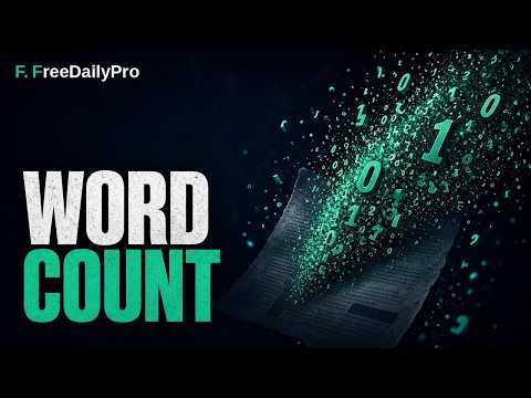 How to Count Words, Characters & Reading Time Online Free | FreeDailyPro.com
