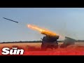 Ukrainian marines pummel Russians with artillery