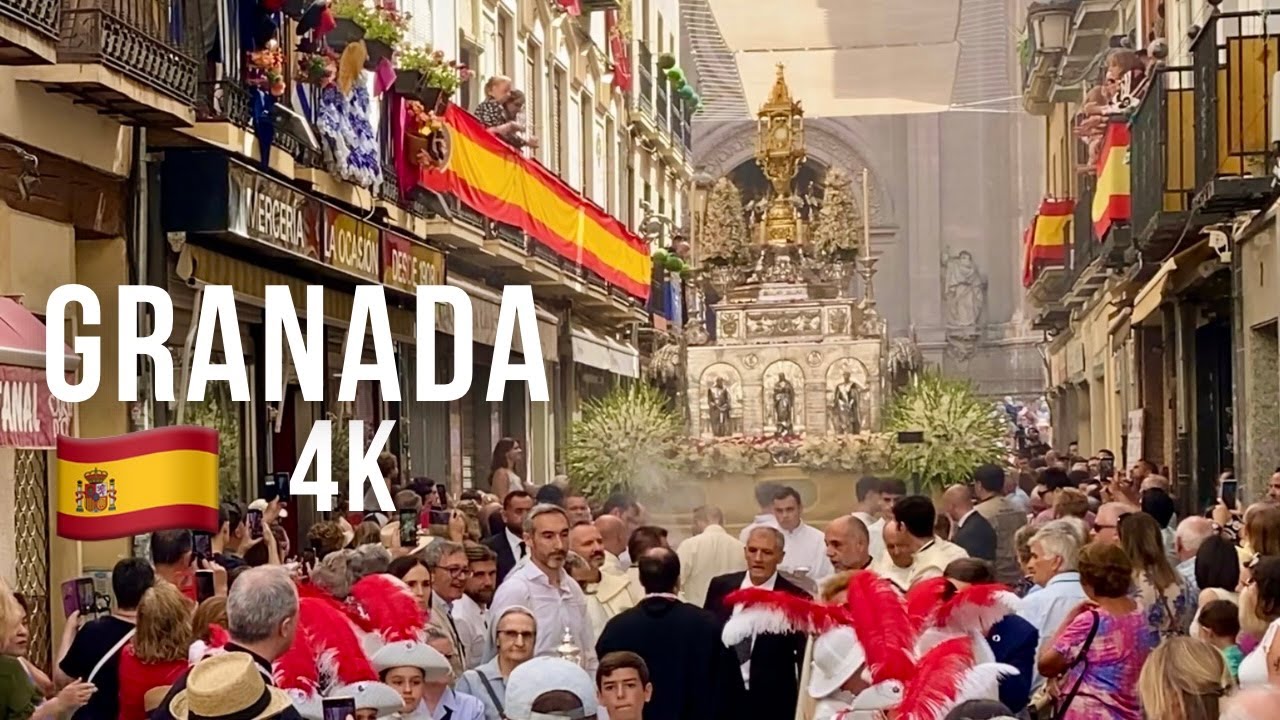 🇪🇸 Corpus Christi 2025 en Granada | Un momento sagrado en el corazón de la ciudad  [4K]✨