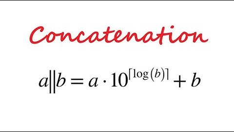 What is Concatenation? [OLD]