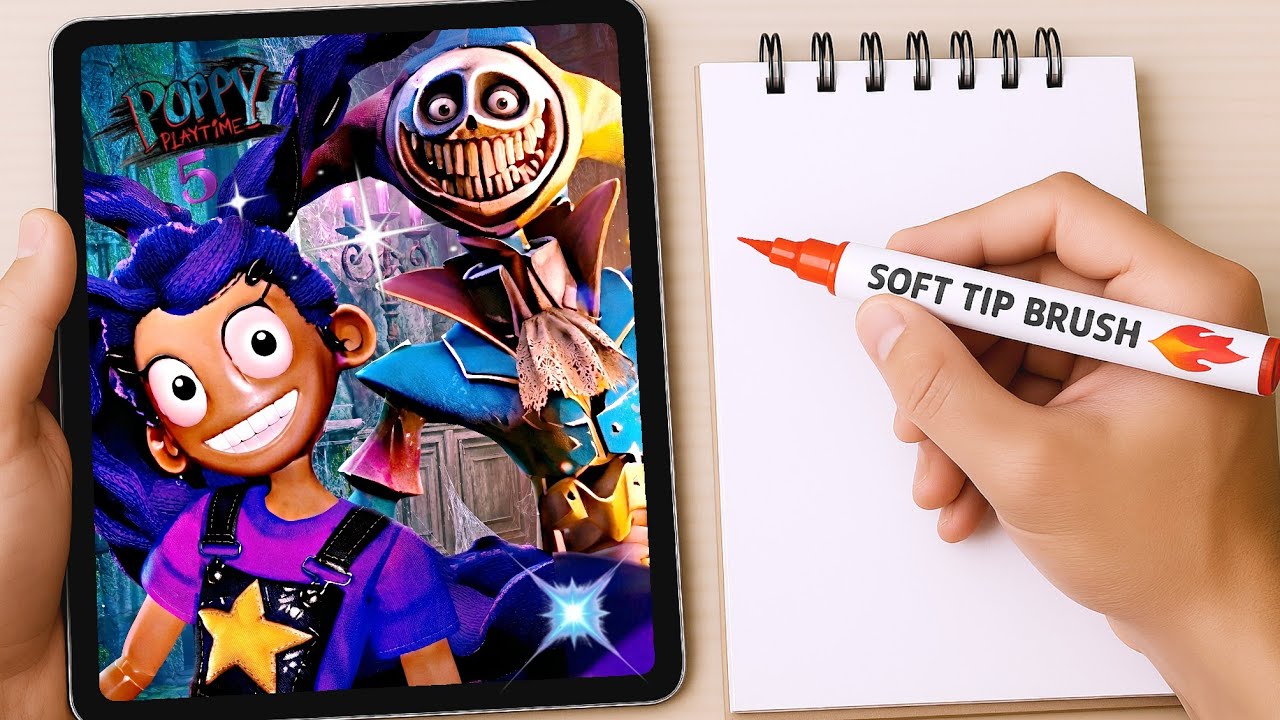 MY CRAZIEST GLOW UP YET! Drawing Poppy Playtime Chapter 5 Zero to Hero 💖🔥