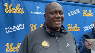 UCLA quarterbacks coach Ted White after spring practice 4/25
