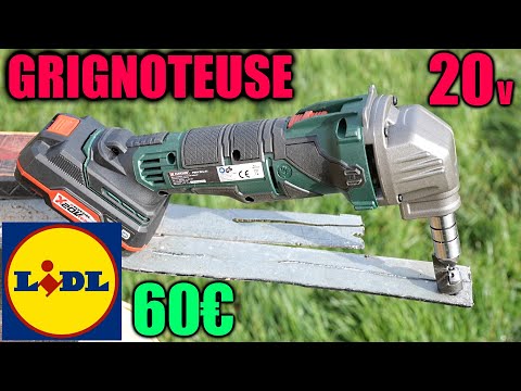 LIDL grignoteuse sans fil 20V PARKSIDE PMKA 20-Li A1 X20VTEAM CORDLESS NIBBLER AKKU-KNABBER @BricovideoOvh