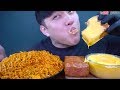 mukbangers will literally dip anything in cheese...