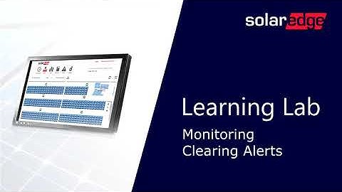 Clearing Alerts  on the SolarEdge Monitoring