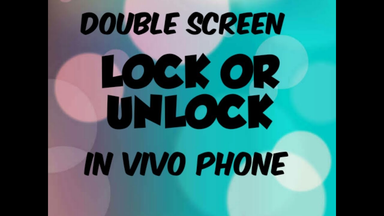 Double tap screen lock or unlock in vivo phone YouTube