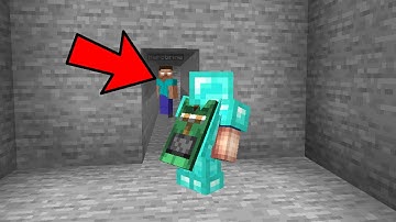 Fake Herobrine trolling a minecraft noob