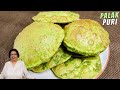 Palak Puri | Spinach Puri | Whole Wheat Fried Bread | Palak Puri Recipe by Manjula