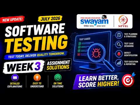 Software Testing Week 3 Assignment Answers 2026 | NPTEL July 2026 | NPTEL Assignment Solutions