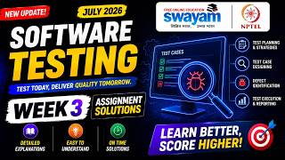 Software Testing Week 3 Assignment Answers 2026 | NPTEL July 2026 | NPTEL Assignment Solutions