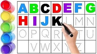 Alphabet A to Z for kids | writing along dotted lines for toddlers | 123 numbers,,abc songs,part 137