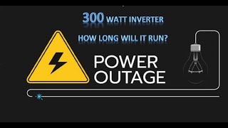 300 Watt power Inverter ( how long will six lights run for on a 90 amp hour AGM battery )