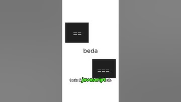 bedanya == sama === di javascript #javascript #bahasapemrograman #operators #coding