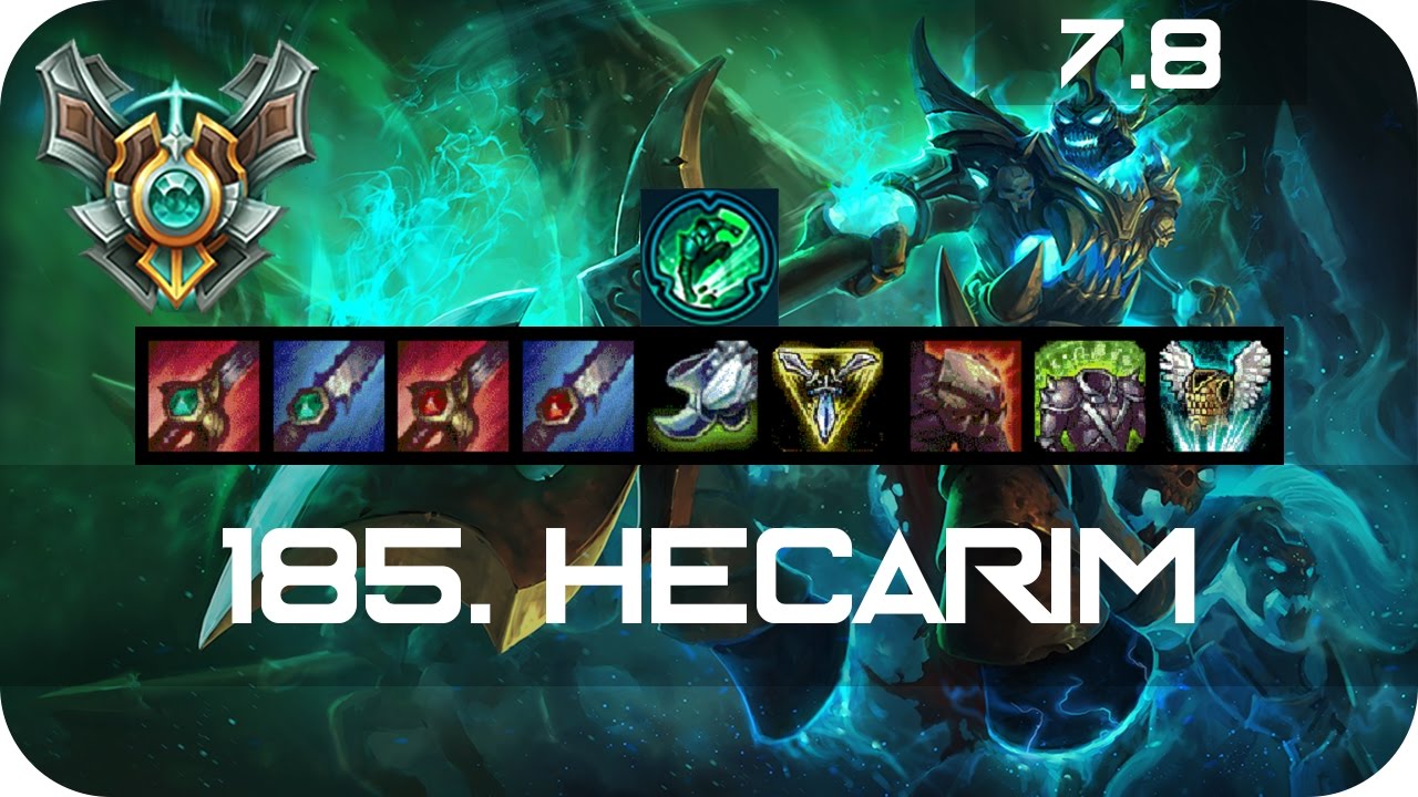 Master Hecarim Jungle vs Lee Sin Season 7 s7 Patch 7.7 2017 Gameplay Guide Build Normals