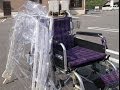 車椅子アンブレラ　『ラクデス』　車椅子用雨具　工房マツオカ