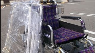 車椅子アンブレラ　『ラクデス』　車椅子用雨具　工房マツオカ