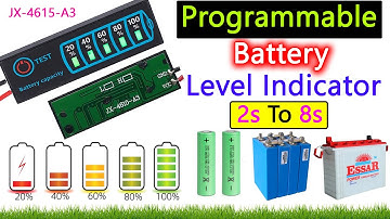 Programmable Battery Capacity Level Indicator Tester (JX-4615-A3) || 2S-8S Battery Voltage Checker