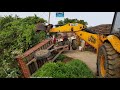 Swaraj Tractor Trolley Flip Down From Road, Pulling By JCB Backhoe Loader | Tractor Accident Video.