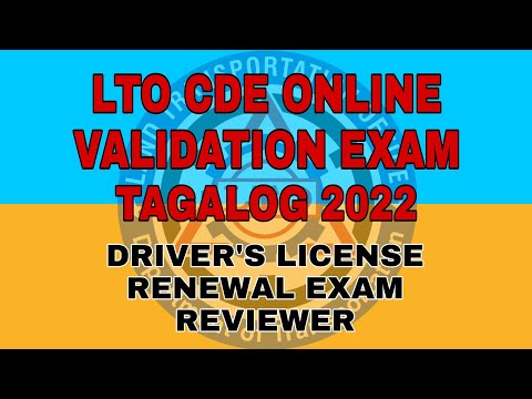 LTO CDE EXAM REVIEWER TAGALOG 2022 | DRIVER'S LICENSE RENEWAL EXAM