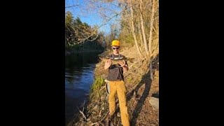 Fishing the Indian River in NY with my buddy and his son