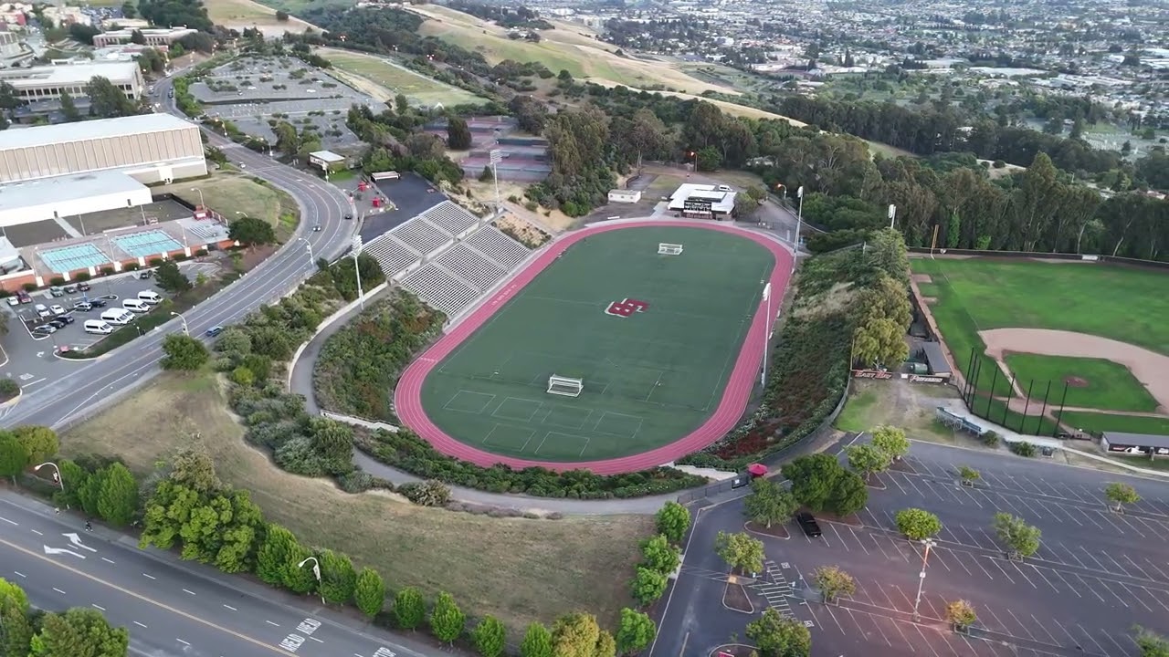 CSU East Bay - Stadium Aerial - Close up