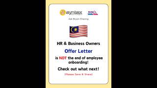 🇲🇾 Hiring an employee is not the end of responsibility — it’s only the beginning!