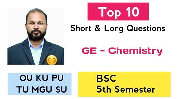 Scheikunde GE Belangrijke vragen 2025-26 BSc 5e V Sem Imp OU KU TU PU MGU SU