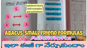 ABACUS Small Friend Formula in Telugu with examples || Addition By SmallFriend Formula #abacus #2024