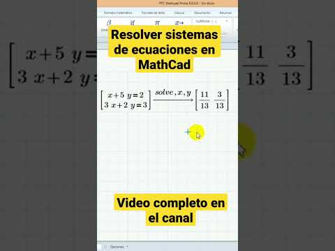 Vídeo: Com resoleu equacions a Mathcad?